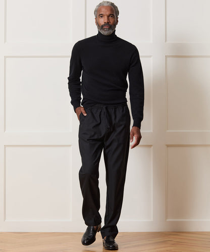 Wool Leisure Trouser - Black