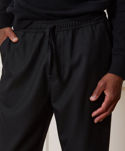 Wool Leisure Trouser - Black