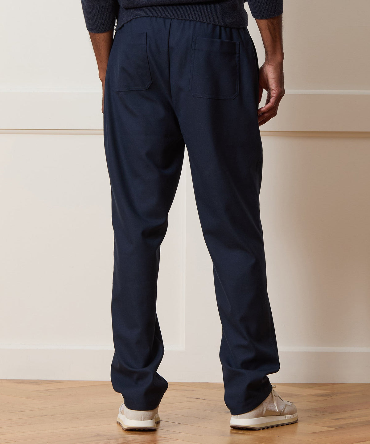 Wool Leisure Trouser - Navy