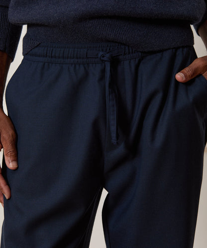 Wool Leisure Trouser - Navy