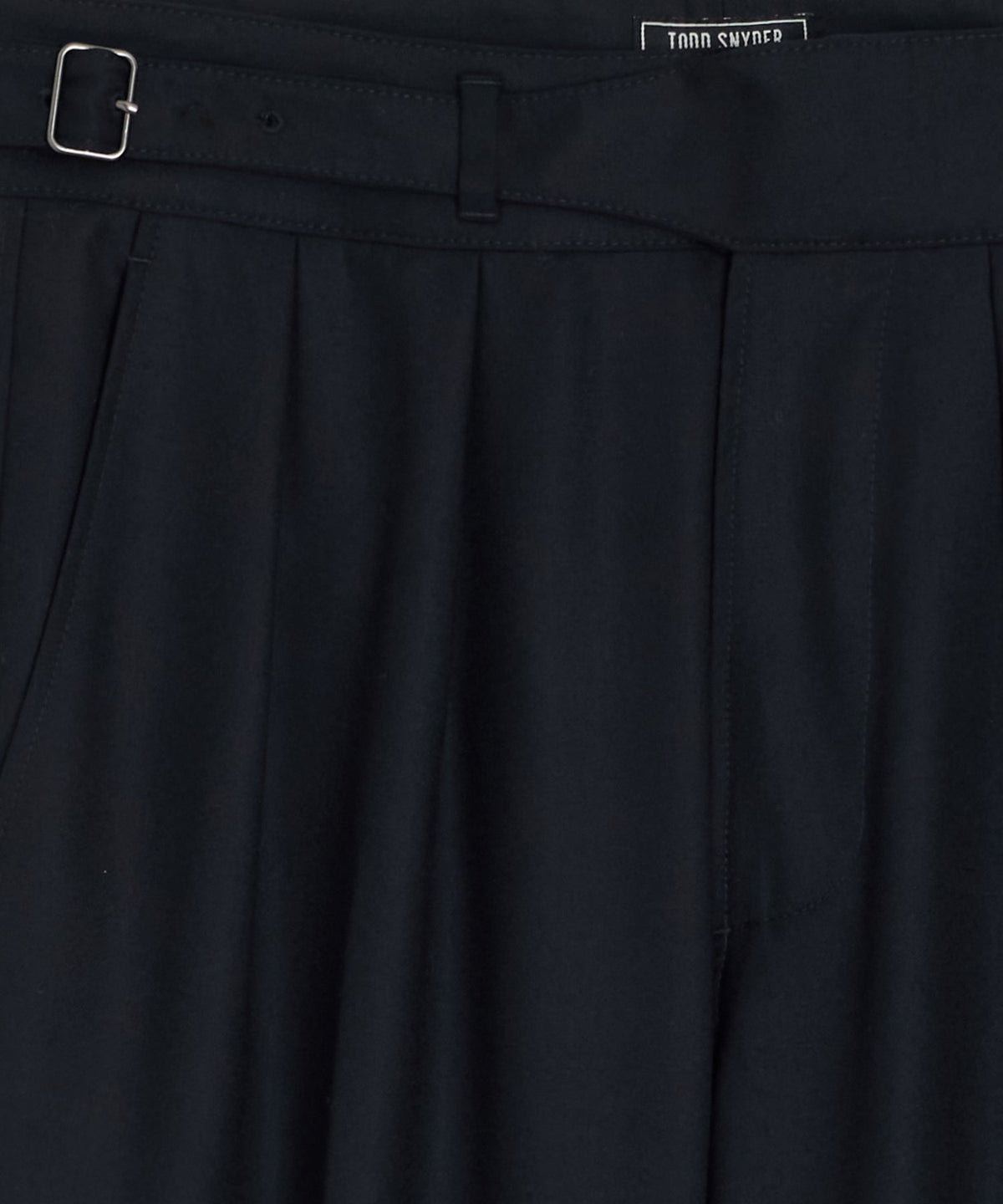 Italian Flannel Gurkha Trouser - Navy