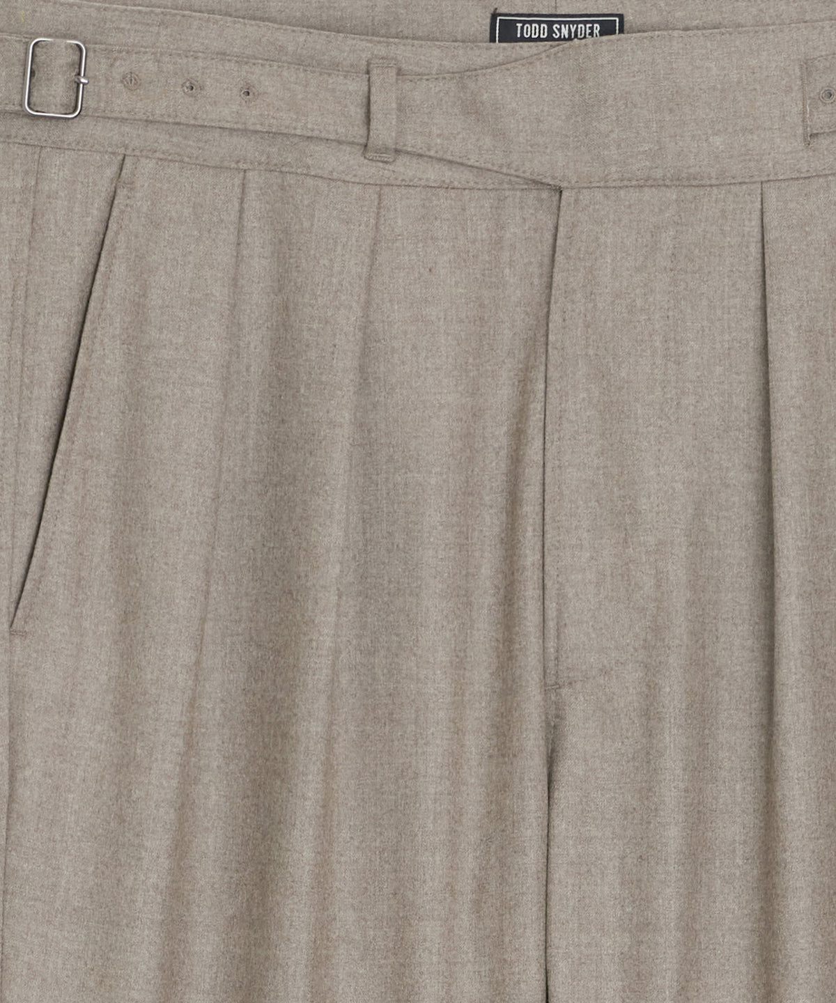 Italian Flannel Gurkha Trouser - Taupe