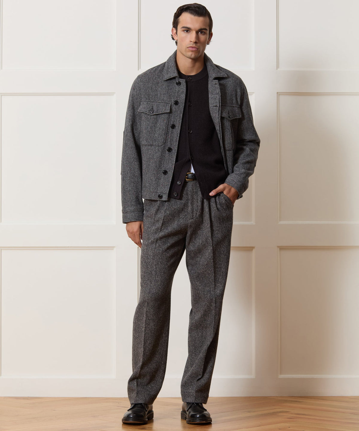 Donegal Military Overshirt - Charcoal