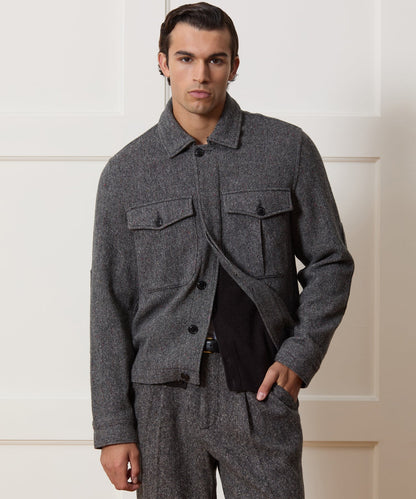 Donegal Military Overshirt - Charcoal