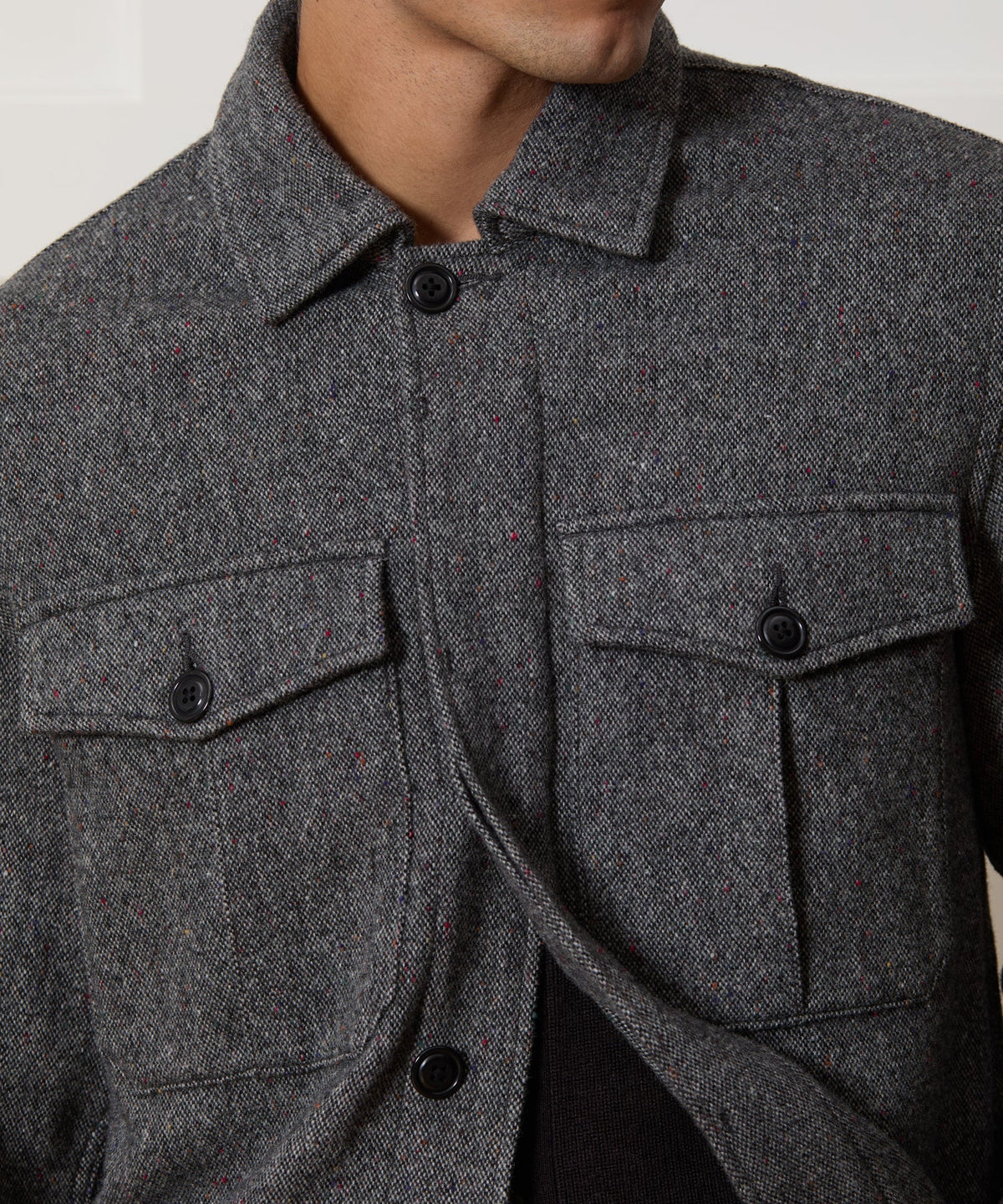 Donegal Military Overshirt - Charcoal