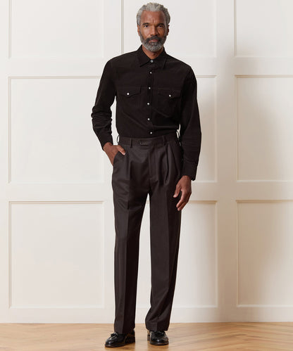 Corduroy Western Shirt - Caviar