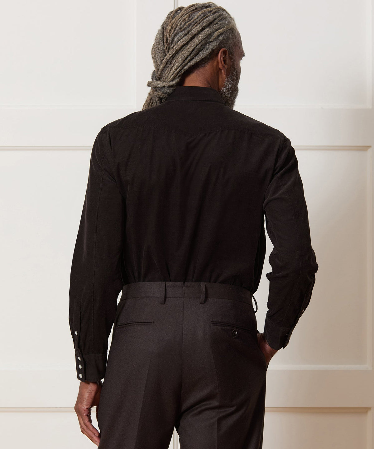 Corduroy Western Shirt - Caviar