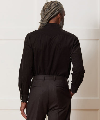 Corduroy Western Shirt - Caviar