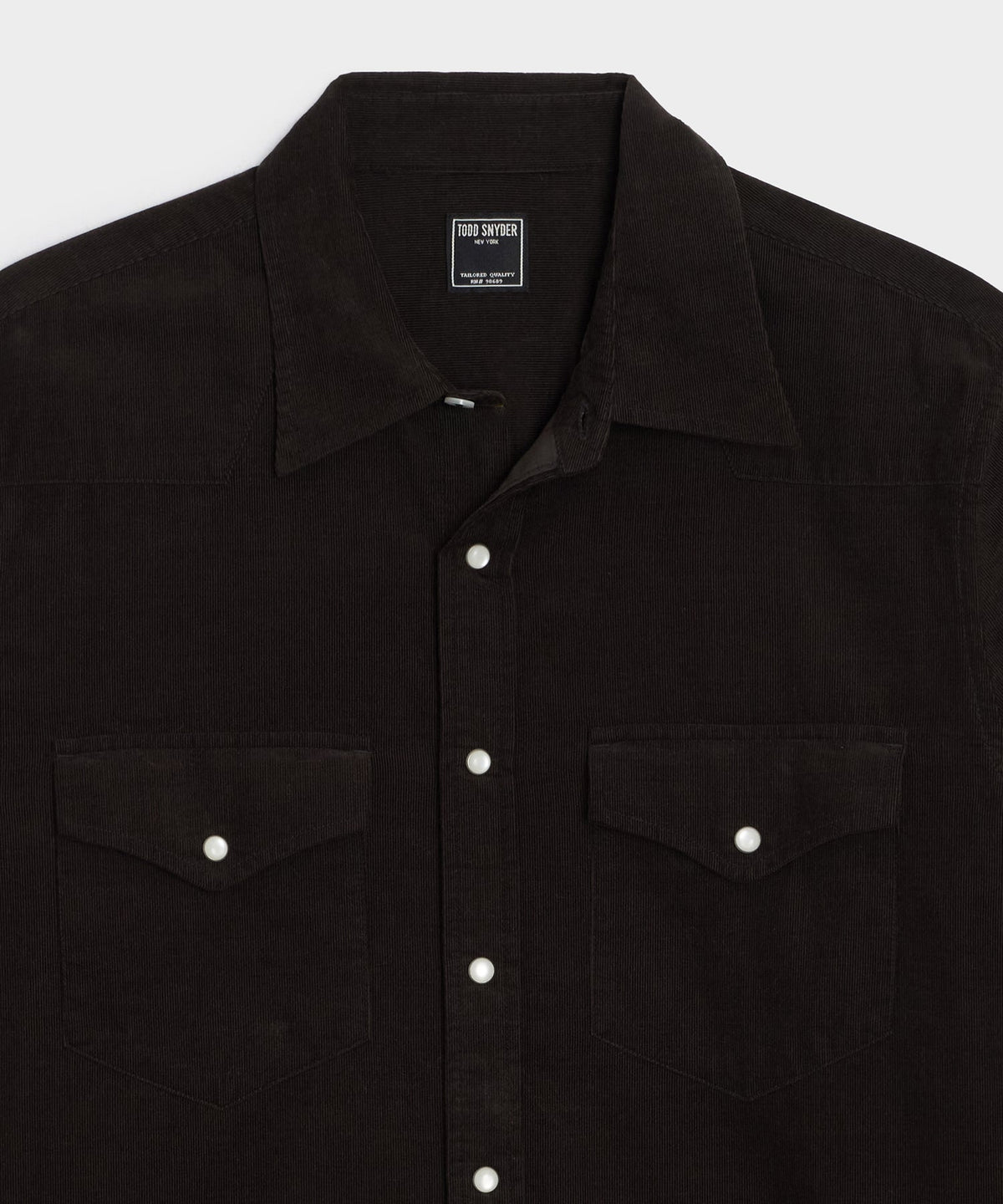 Corduroy Western Shirt - Caviar