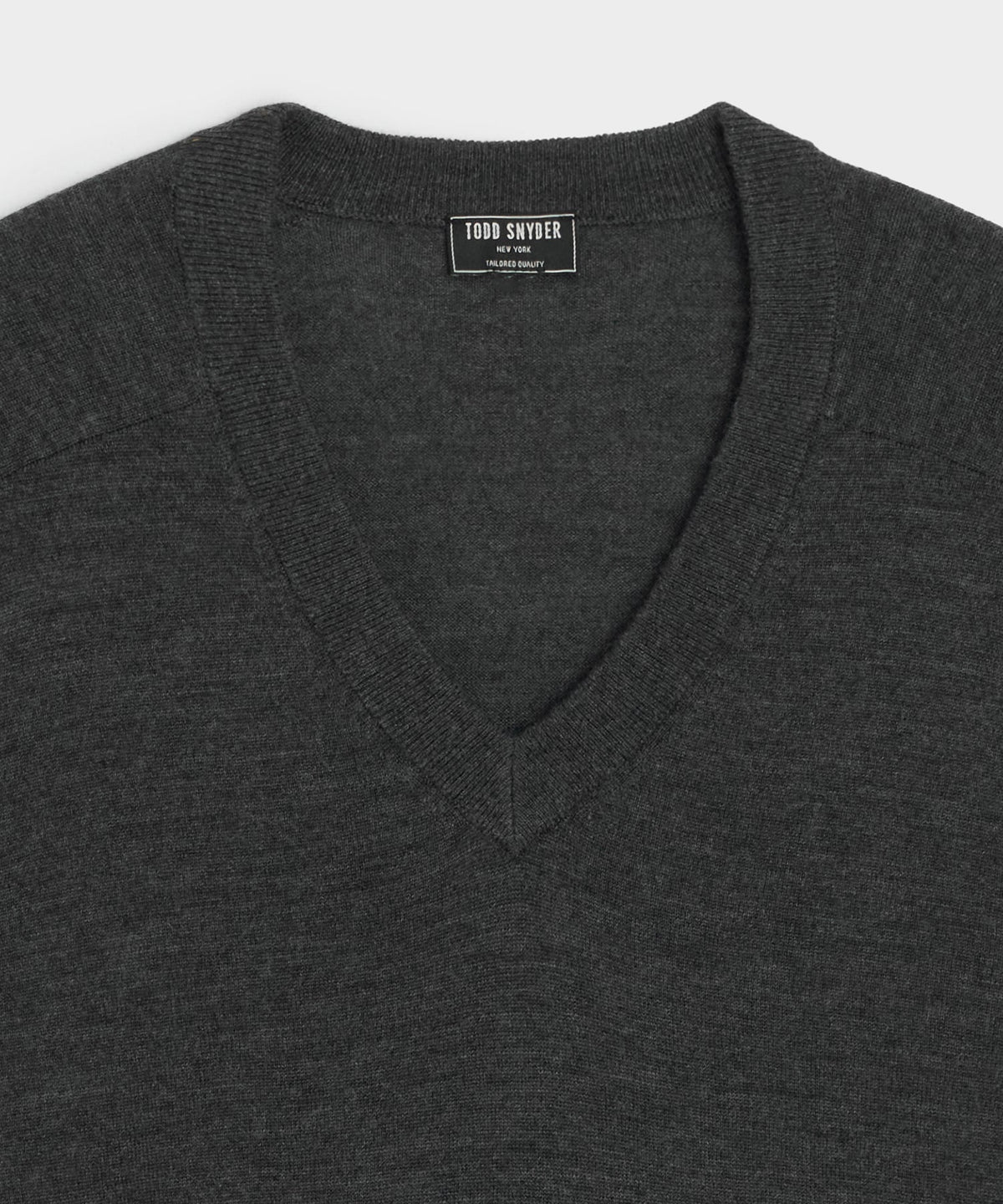 Merino V-Neck Sweater - Charcoal