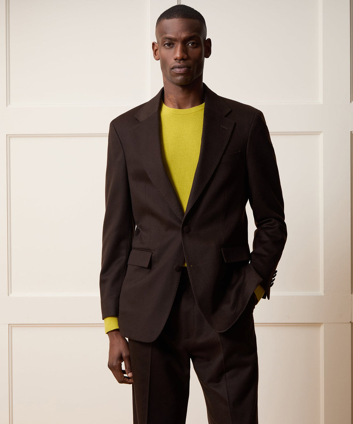 Italian Cashmere Wythe Jacket - Dark Brown