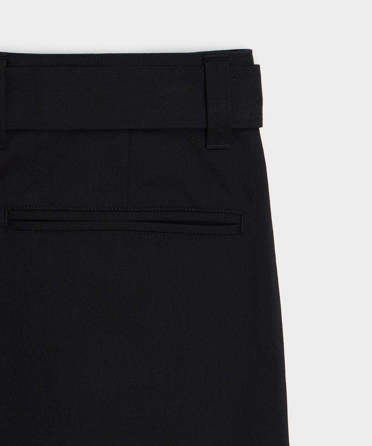 Italian Belted Barrel Pant - Black