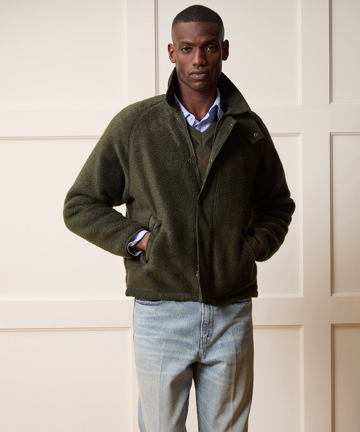 Barbour Fleece Transport Jacket - Sage