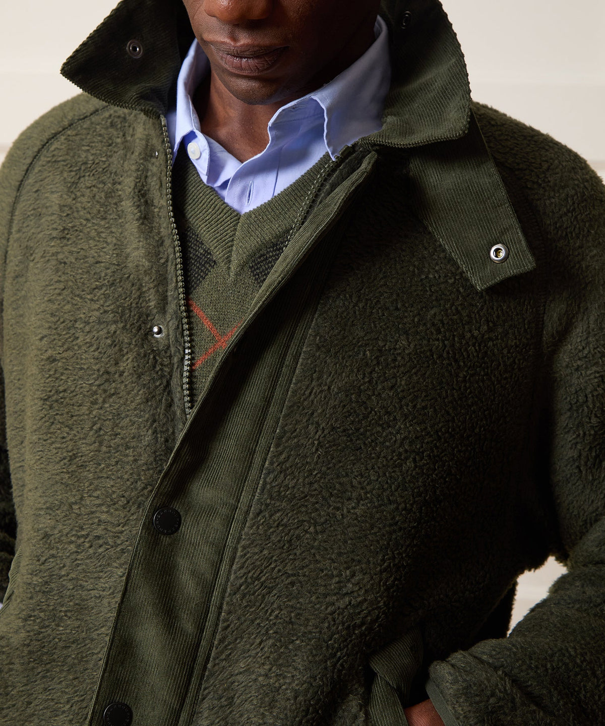 Barbour Fleece Transport Jacket - Sage