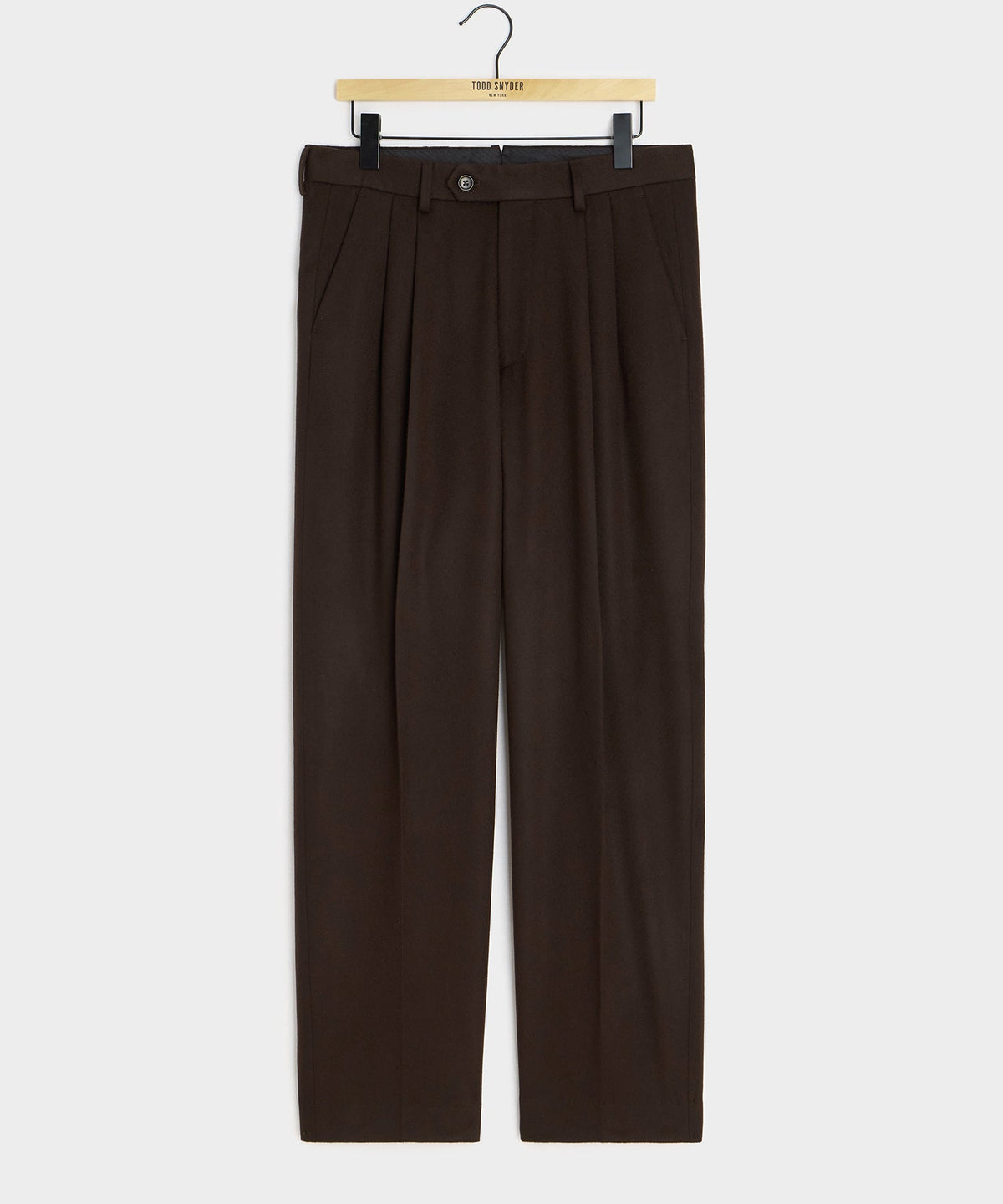 Italian Cashmere Wythe Trouser - Dark Brown