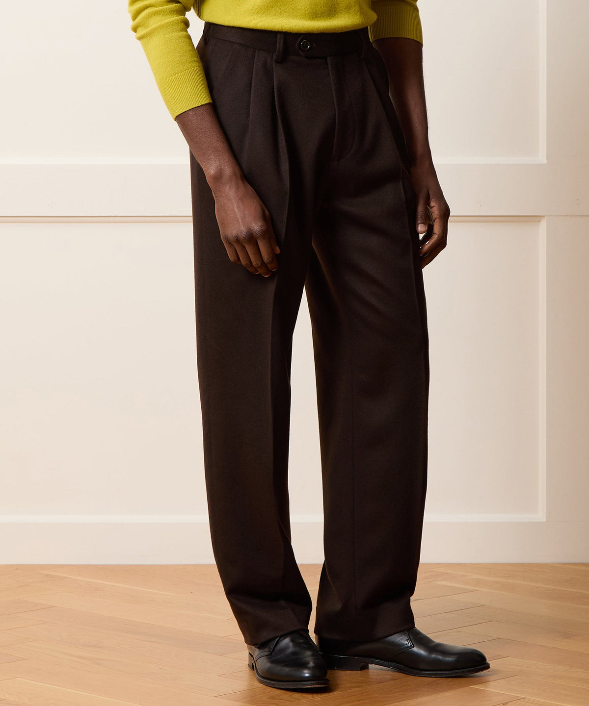 Italian Cashmere Wythe Trouser - Dark Brown