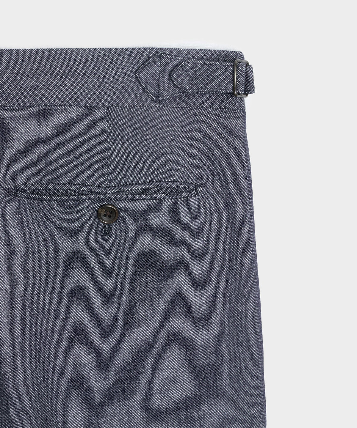 Italian Cashmere Side Tab Trouser - Indigo