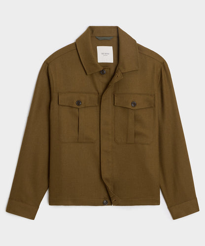Italian Wool Overshirt - Bronze