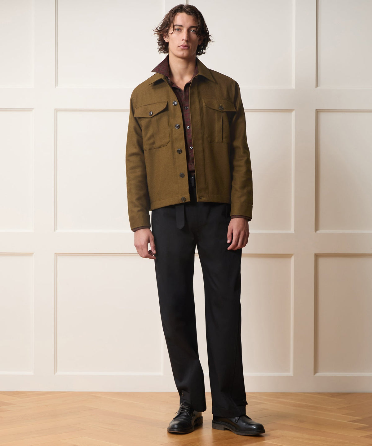 Italian Wool Overshirt - Bronze
