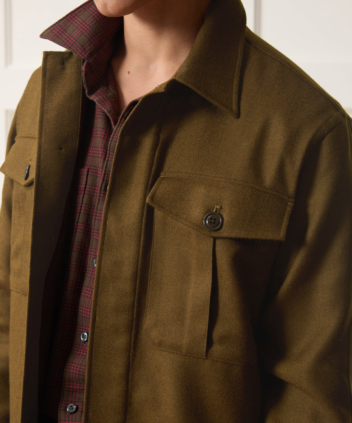 Italian Wool Overshirt - Bronze