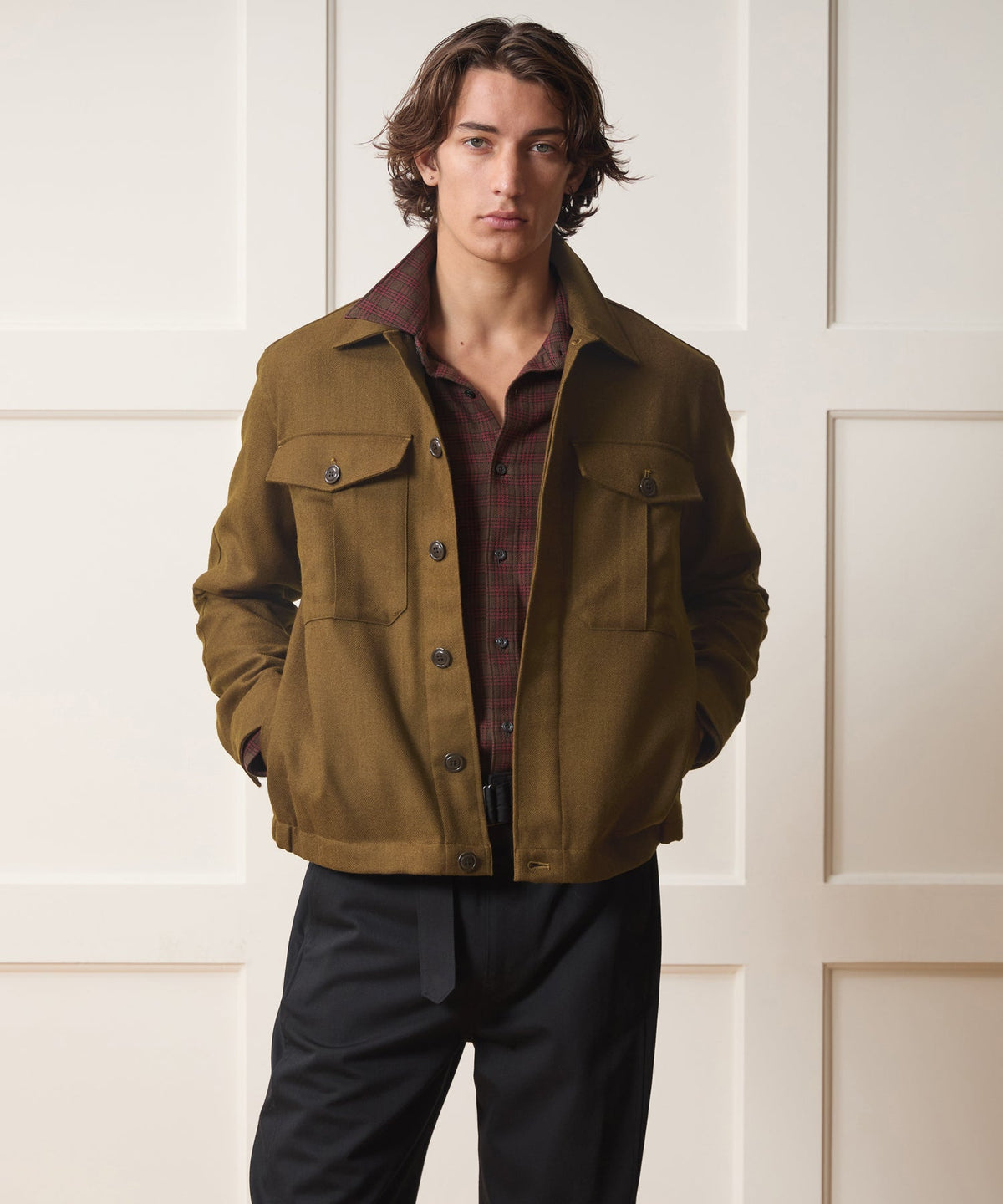 Italian Wool Overshirt - Bronze