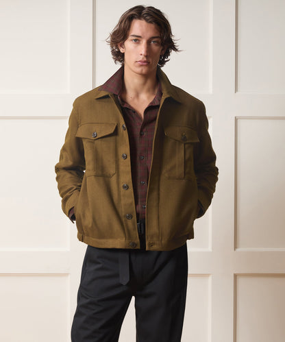 Italian Wool Overshirt - Bronze