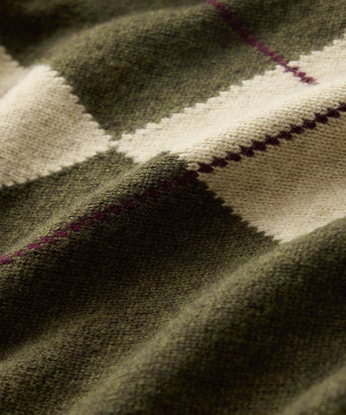Argyle Sweater Polo - Olive