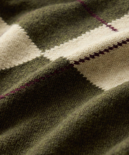 Argyle Sweater Polo - Olive