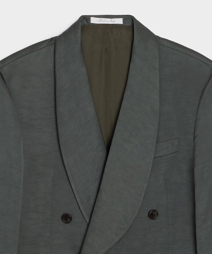 Italian Satin Dinner Jacket - Emerald Green