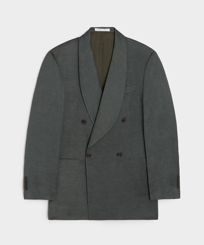 Italian Satin Dinner Jacket - Emerald Green