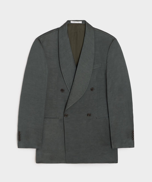 Italian Satin Dinner Jacket - Emerald Green