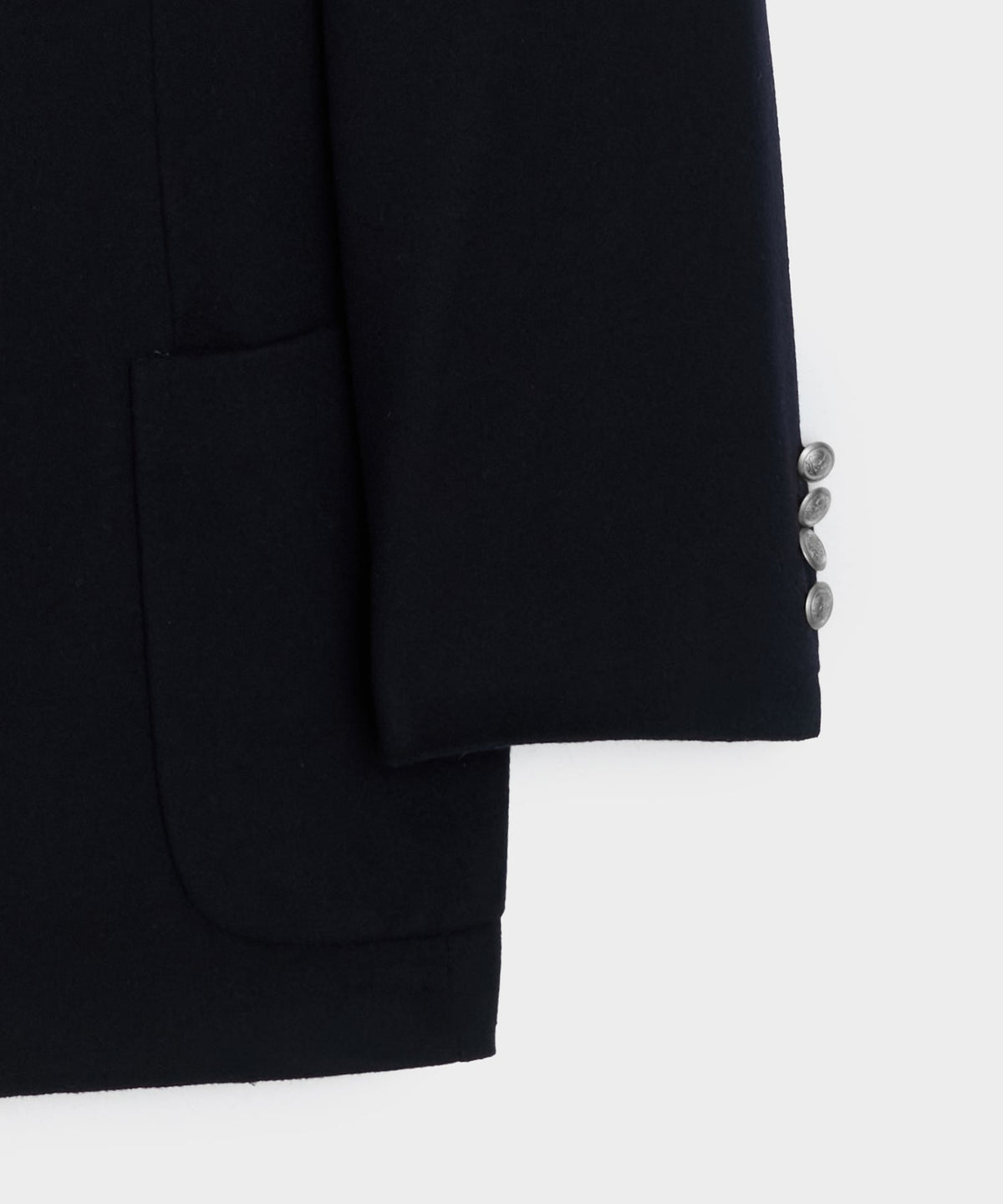 Italian Cashmere Double-Breasted Wythe Jacket - Navy
