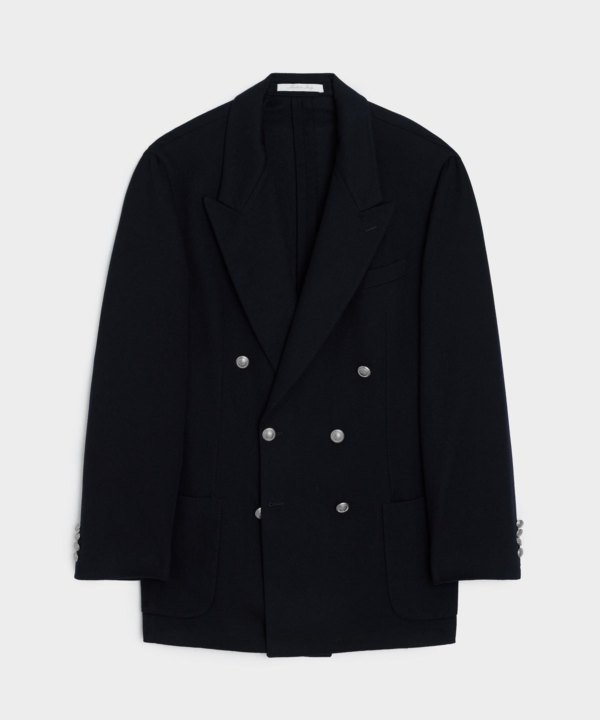 Italian Cashmere Double-Breasted Wythe Jacket - Navy