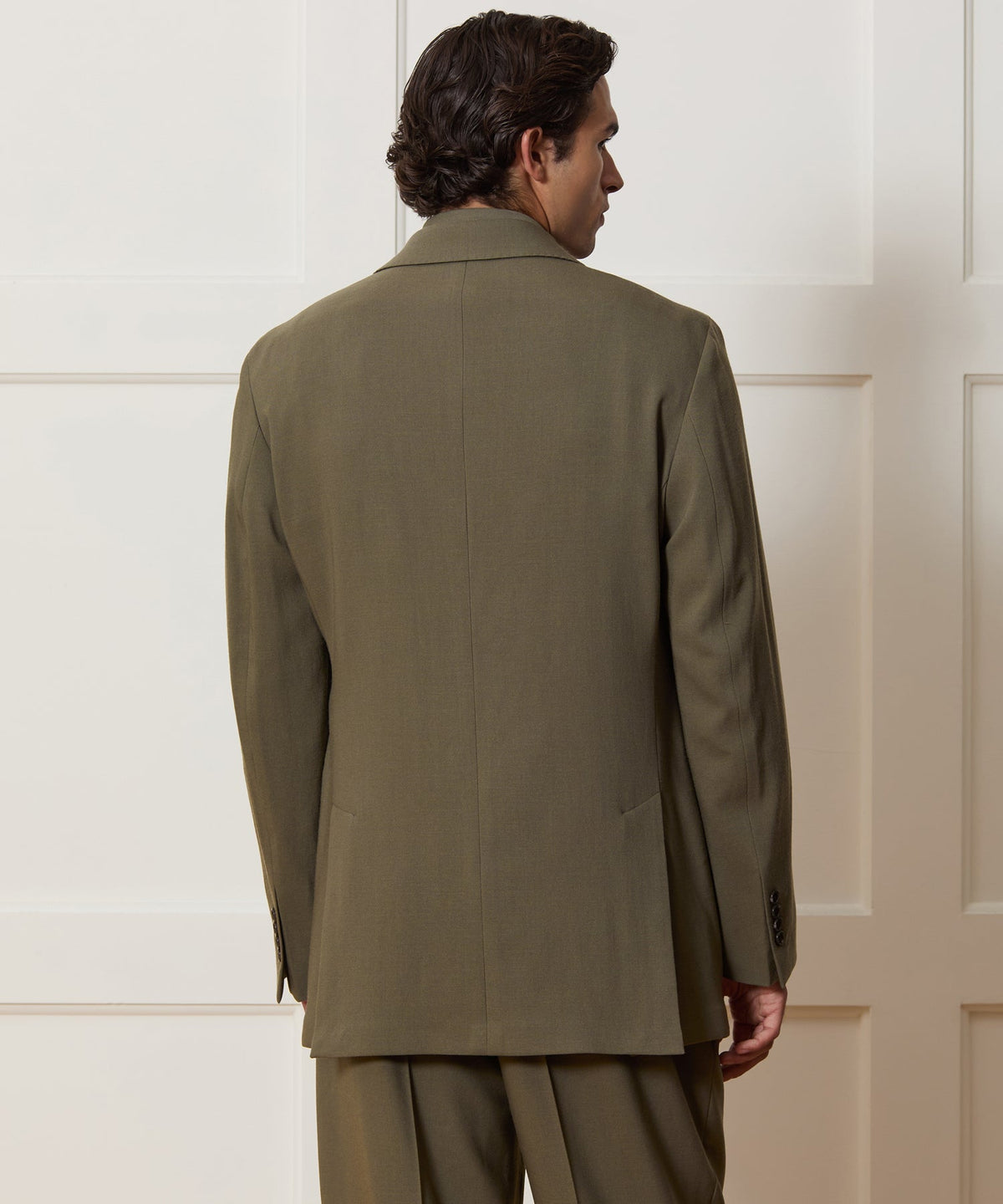Italian Crepe Wythe Jacket - Olive