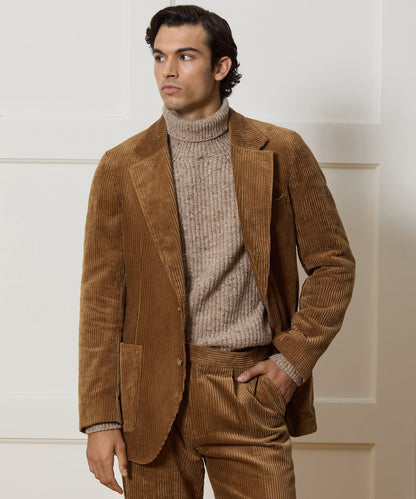 Italian Wide Wale Corduroy Madison Jacket - Brown