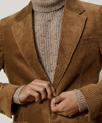 Italian Wide Wale Corduroy Madison Jacket - Brown