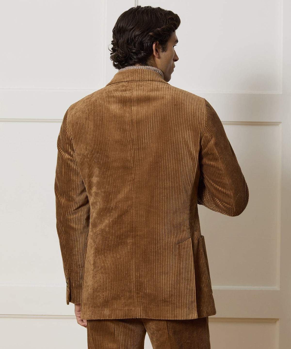 Italian Wide Wale Corduroy Madison Jacket - Brown