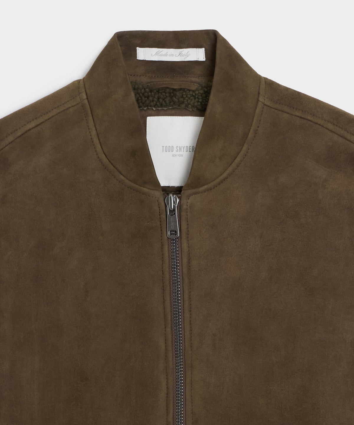 Italian Shearling Aviator Jacket - Olive