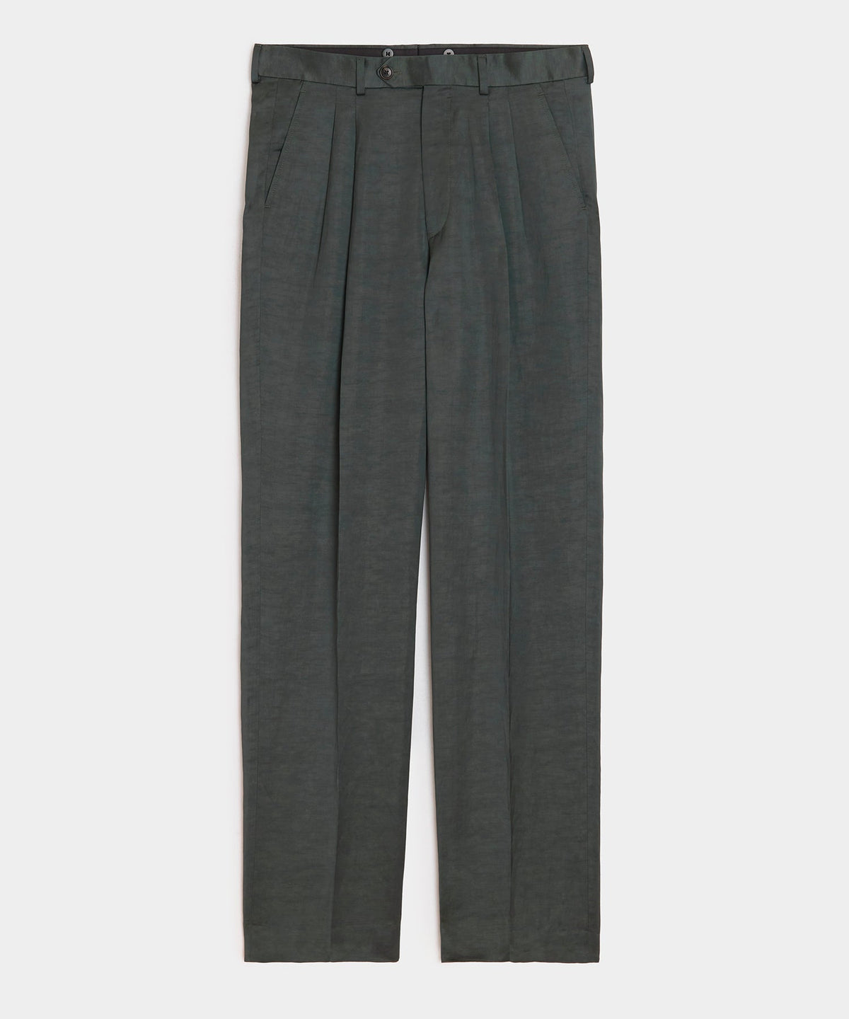 Italian Satin Wythe Trouser - Emerald Green