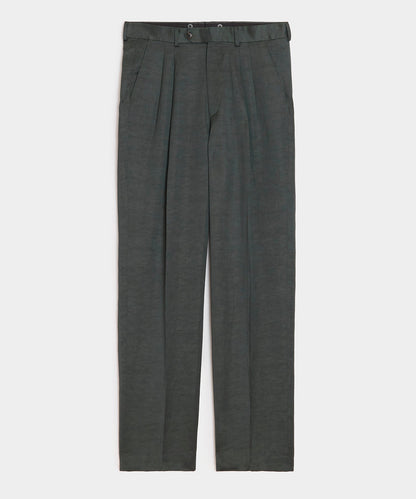 Italian Satin Wythe Trouser - Emerald Green
