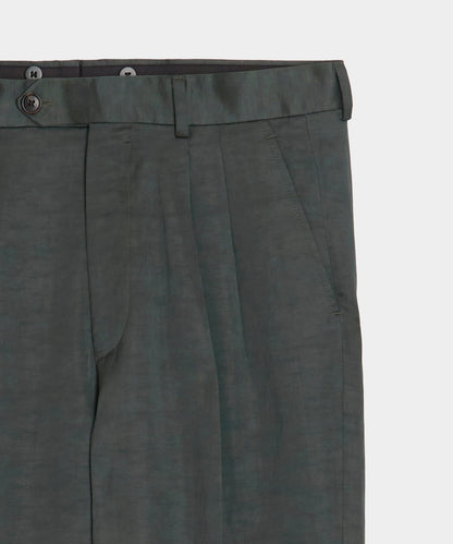 Italian Satin Wythe Trouser - Emerald Green