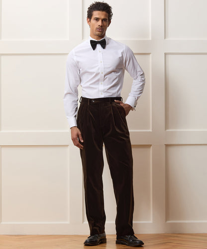 Italian Velvet Wythe Trouser - Brown