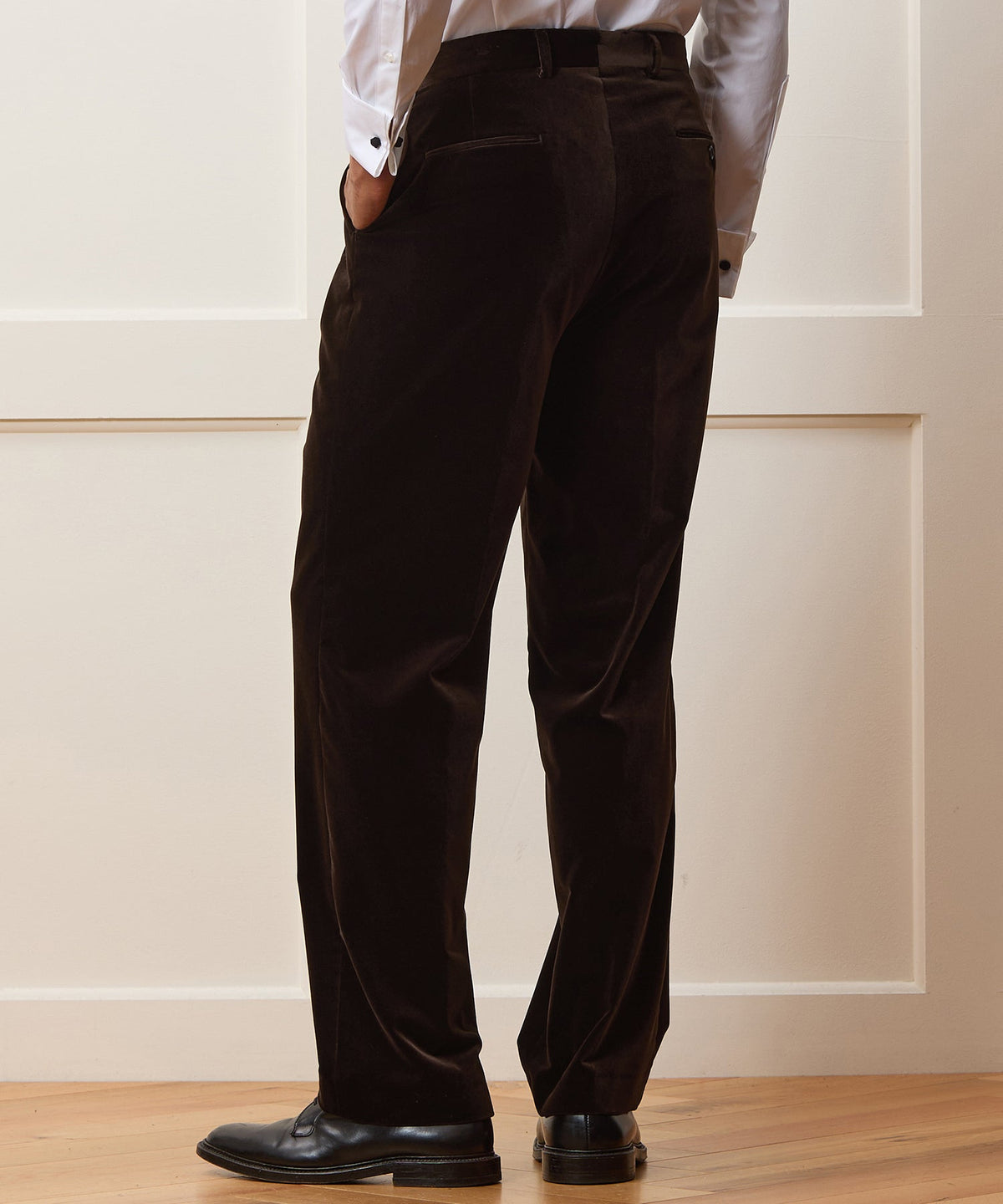 Italian Velvet Wythe Trouser - Brown