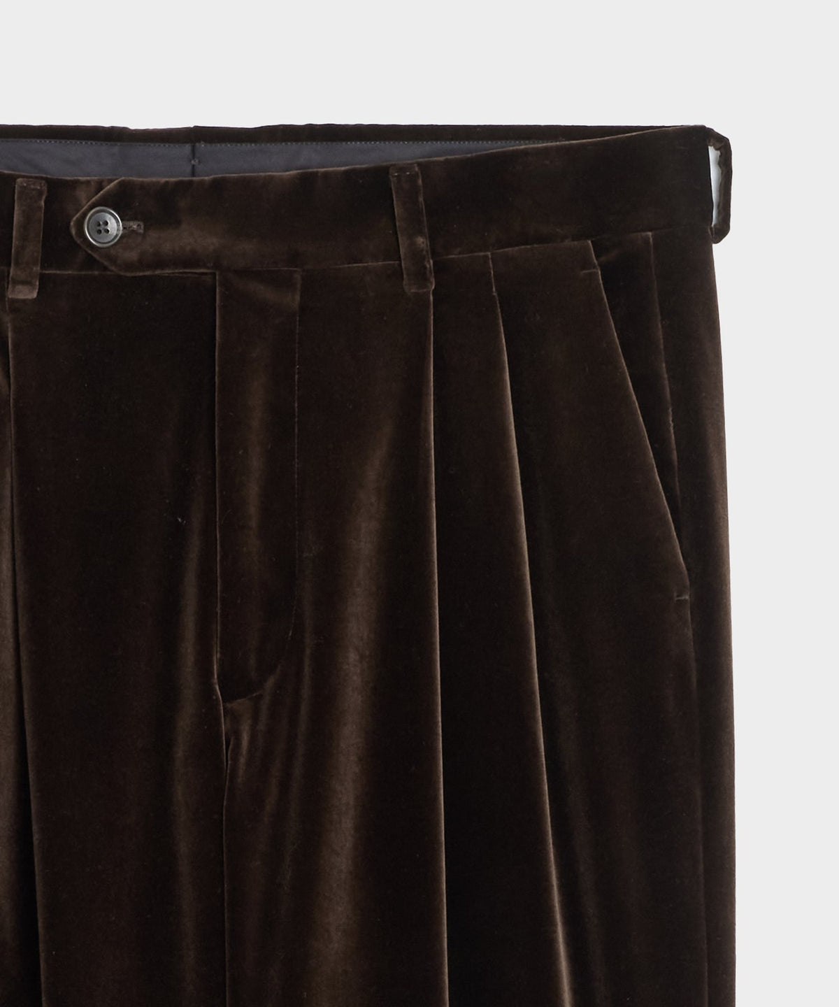 Italian Velvet Wythe Trouser - Brown