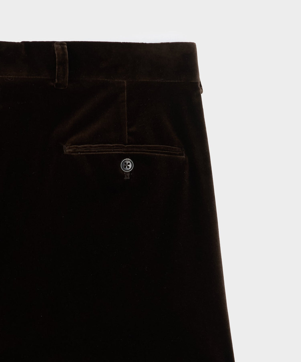 Italian Velvet Wythe Trouser - Brown