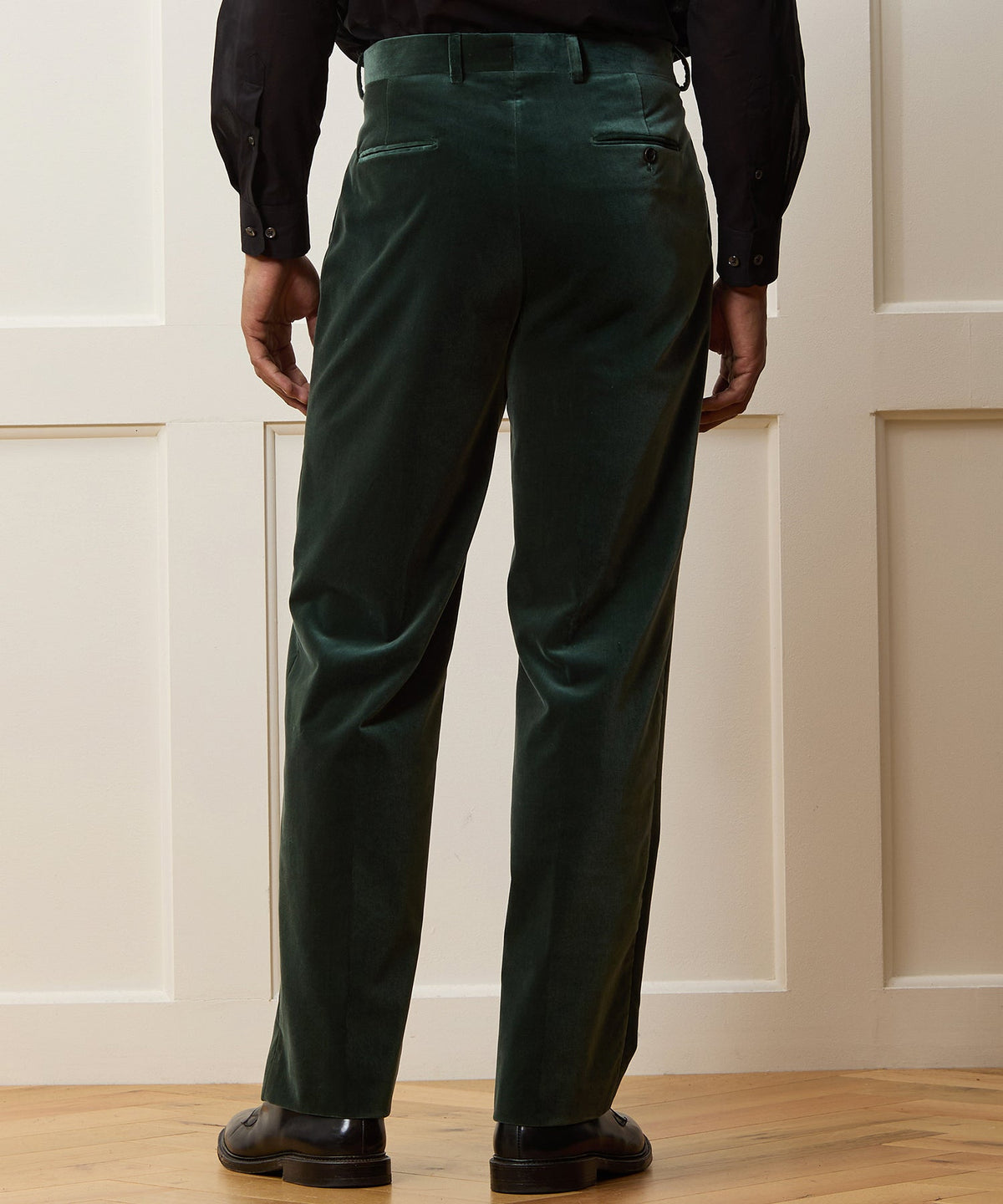 Italian Velvet Wythe Trouser - Eucalyptus