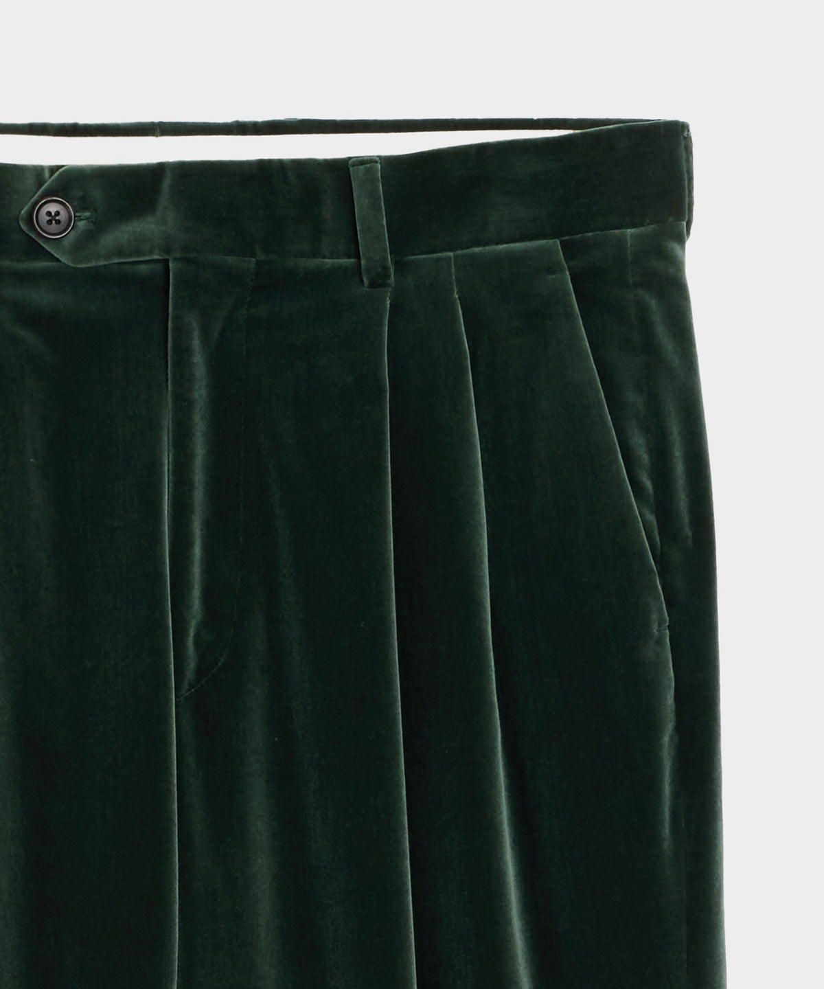 Italian Velvet Wythe Trouser - Eucalyptus