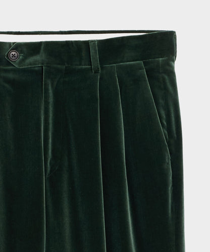 Italian Velvet Wythe Trouser - Eucalyptus