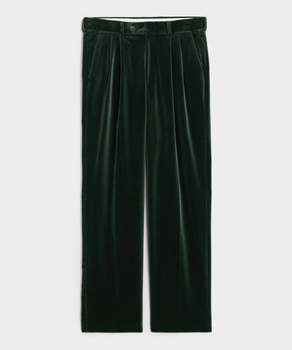 Italian Velvet Wythe Trouser - Eucalyptus