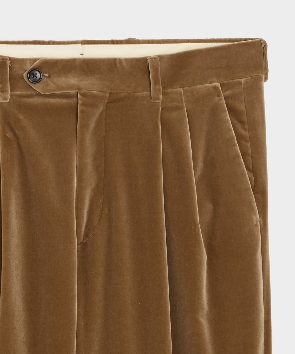 Italian Velvet Wythe Trouser - Khaki